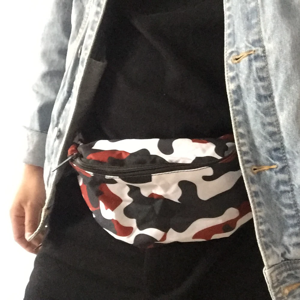 حار المبيعات التمويه الخصر حزم الرجال حقيبة بحزام حزمة مراوح للنساء 3D الطباعة bolso دي cintura دراجة نارية الهاتف الحقيبة 2019