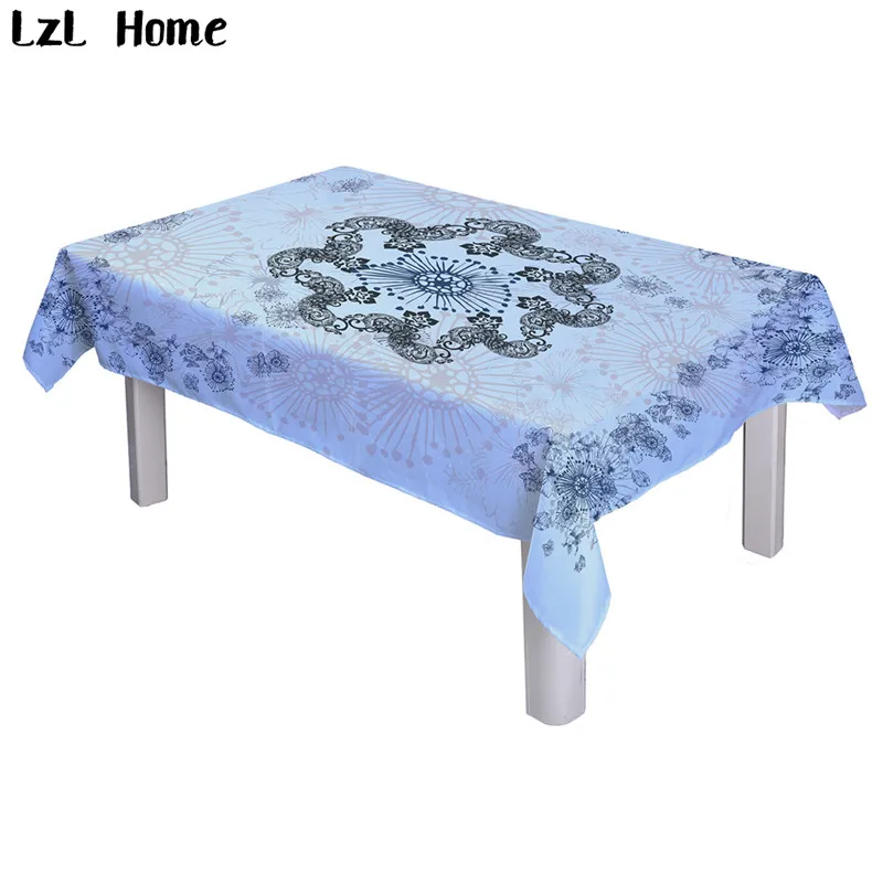 

LzL Home hot scenic snowflake tablecloths rectangle modern coffee table cloth waterproof polyester Christmas decoration for home