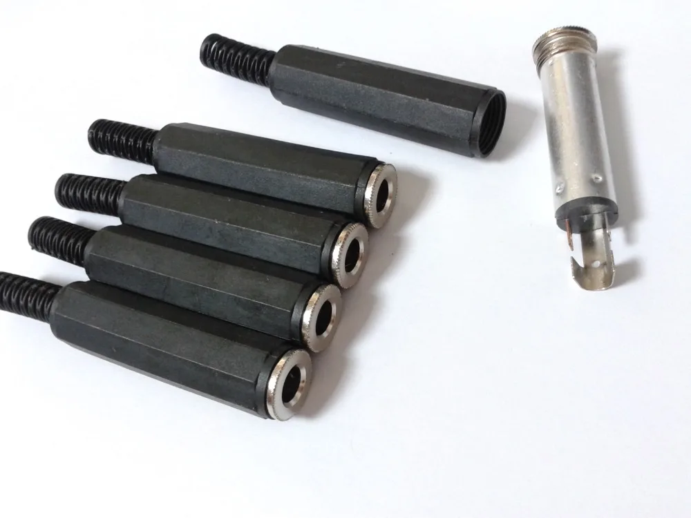 100 шт. 1/4 &quotстерео гнездо TS Jack Разъем 6 3 мм стерео припой разъем|plug 6.3mm|connector 6.3mmconnector