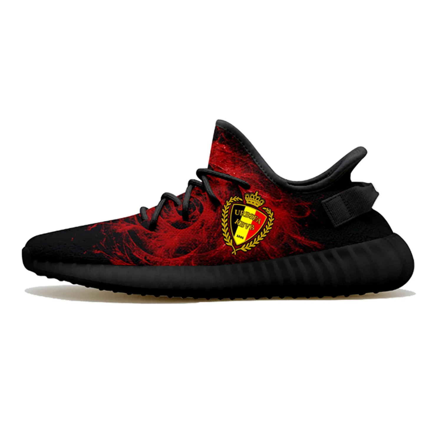 

2019 Spring men Yeezys Boost 350 v2 custom Belgium team fans Shock absorption sport AIR Running shoes Women Ladies Sneakers
