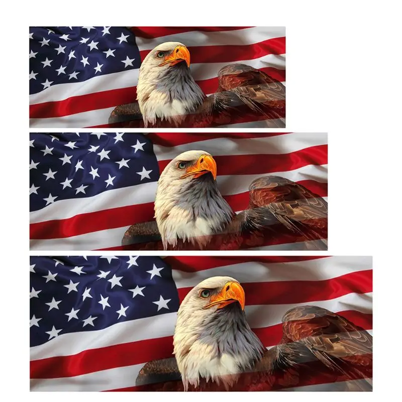 

American USA Flag Eagle For Pick-up Truck SUV Jeep Back Window Graphic Decal Perforated Vinyl