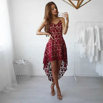 

Padded hollow out lace dress Lined summer dress 2017 women dress shirt Zipper party sundress vestido de festa