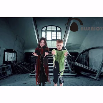 

Allenjoy photo backdrops Horror old retro staircase indoor castle Halloween background photobooth newborn original design