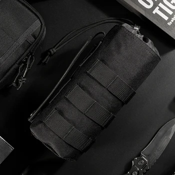 

OneTigris Outdoor MOLLE Water Bottle Pouch Drawstring 1000D Tactical Bottle Holder Hydration H2O Carrier Army Kettle Bag