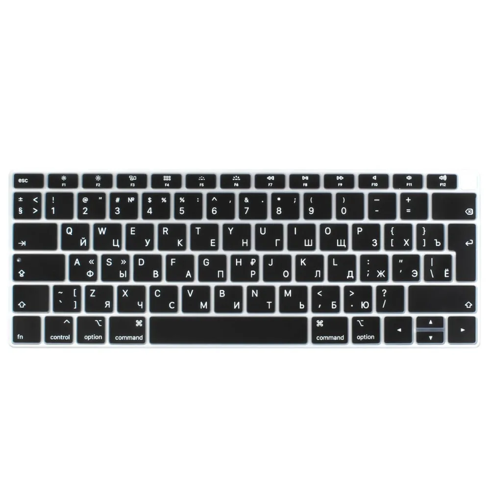 Чехол с клавиатурой для Macbook New Air 13 с retina& Touch ID A1932, европейский стиль, русский, французский, PT, испанский, итальянский, английский
