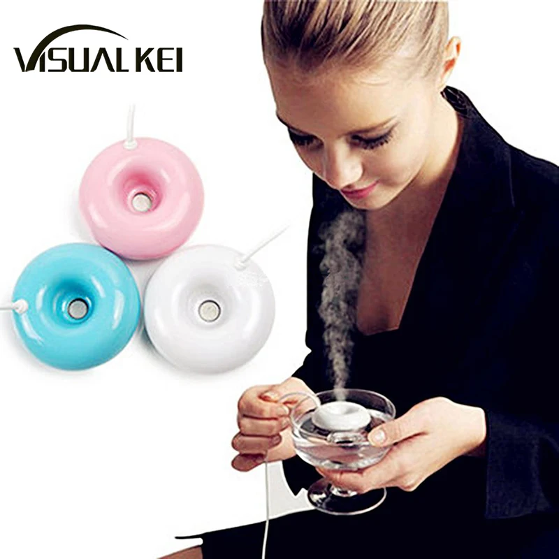 

Hot Sale USB Office Desktop Donut Humidifier Steam Diffuser Mini Portable Humidifier Portable Creative Air Purifier