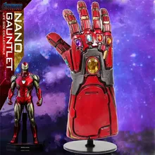 Мстители эндгейм Железный человек Gauntlet Thanos Infinity Gauntlet Железный человек нано светодиодный Броня Tony Stark косплей перчатки реквизит
