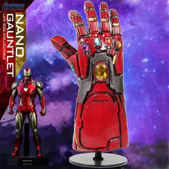 

2019 Avengers Endgame Iron Man Gauntlet Thanos Infinity Gauntlet Iron Man Nano LED Armor Tony Stark Cosplay Gloves Props