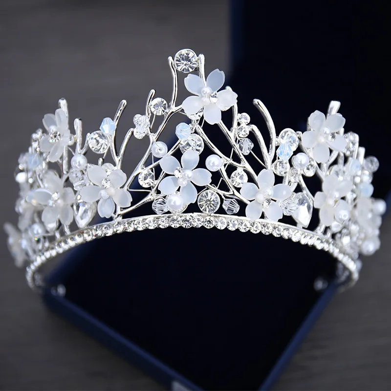 

2018 new Korean Super Fairy Bride Crown Wedding headwear wedding Hair Pearl crystal crown wholesale