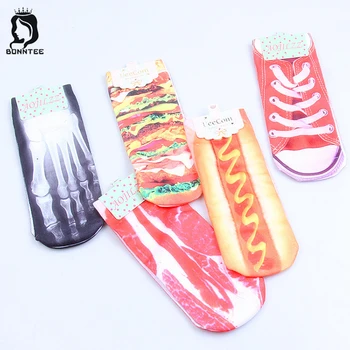 

3D Cartoon Fashion Hot Sales Women Funny Socks Womens School Students Cute Sock Females High Elasticity Female Trendy Breathable