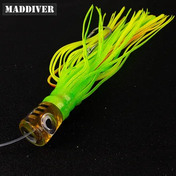 

12 Inches 100g Trolling Lure Big Game Octopus Skirt Soft Artificial Bait Rigged with Assist Hooks Ocean Sea Fishing Tackle Tuna