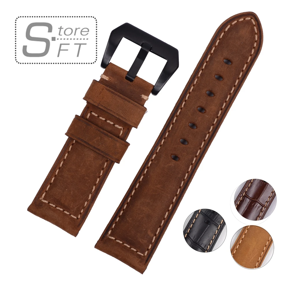 EACHE Fit smart watch bands Vintage Matte Calfskin Leather Band High