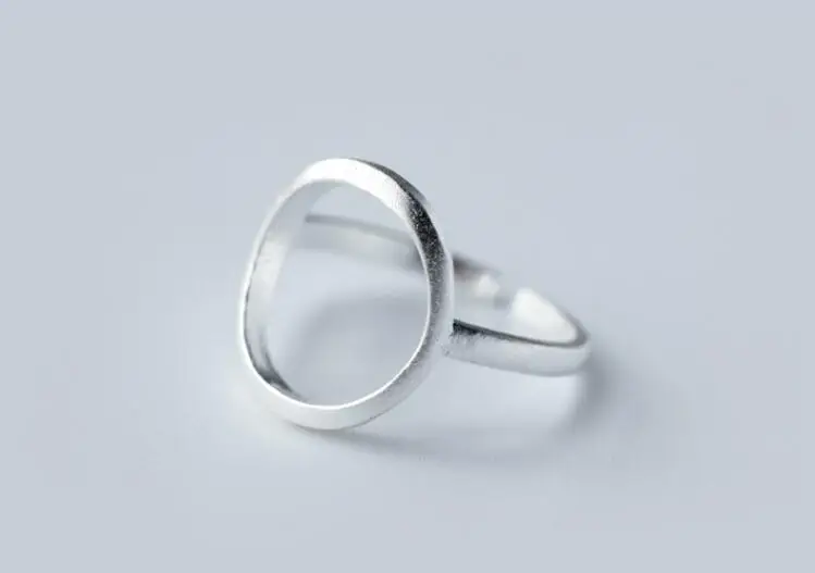 

Hfarich 925 Sterling Silver Round Circle Open Rings For Women Personality Simple Style Lady Prevent Allergy Dropshipping Best