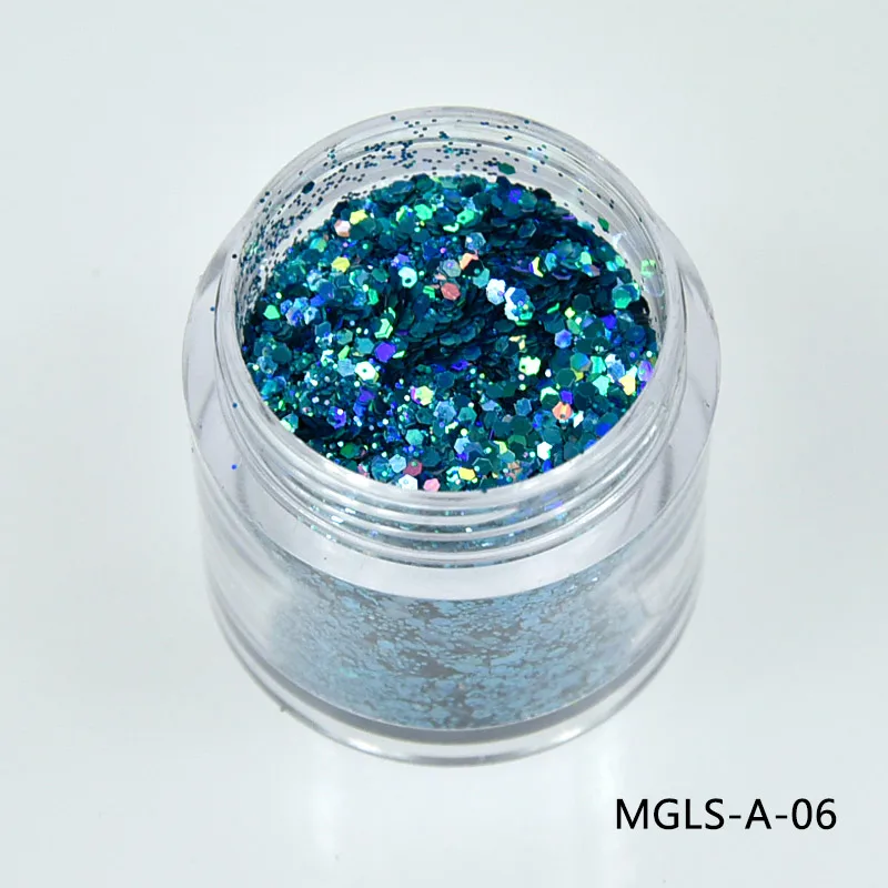 06 4 шт./компл.(4 вида цветов/комплект) X10ML mix nail art Блеск порошок, 0,2 мм 1 мм 2 мм блеск 3D нейл-арта украшения плоской задней стороной для украшения ногтей, 45 - Цвет: 06