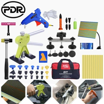 Price PDR Tools Paintless Dent Repair Tool Kit Hot Melt Glue Gun Car Dent Puller Suction Cup Dent Pulling Bridge Glue Tabs Set