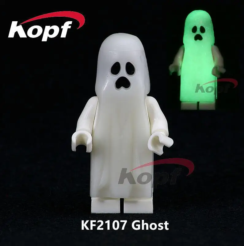 

Single Sale Gloom In The Dark Luminous Moonlight Glow Ghost Sally Zombie Foxmask Building Blocks Children Toys Gift Model KF2107