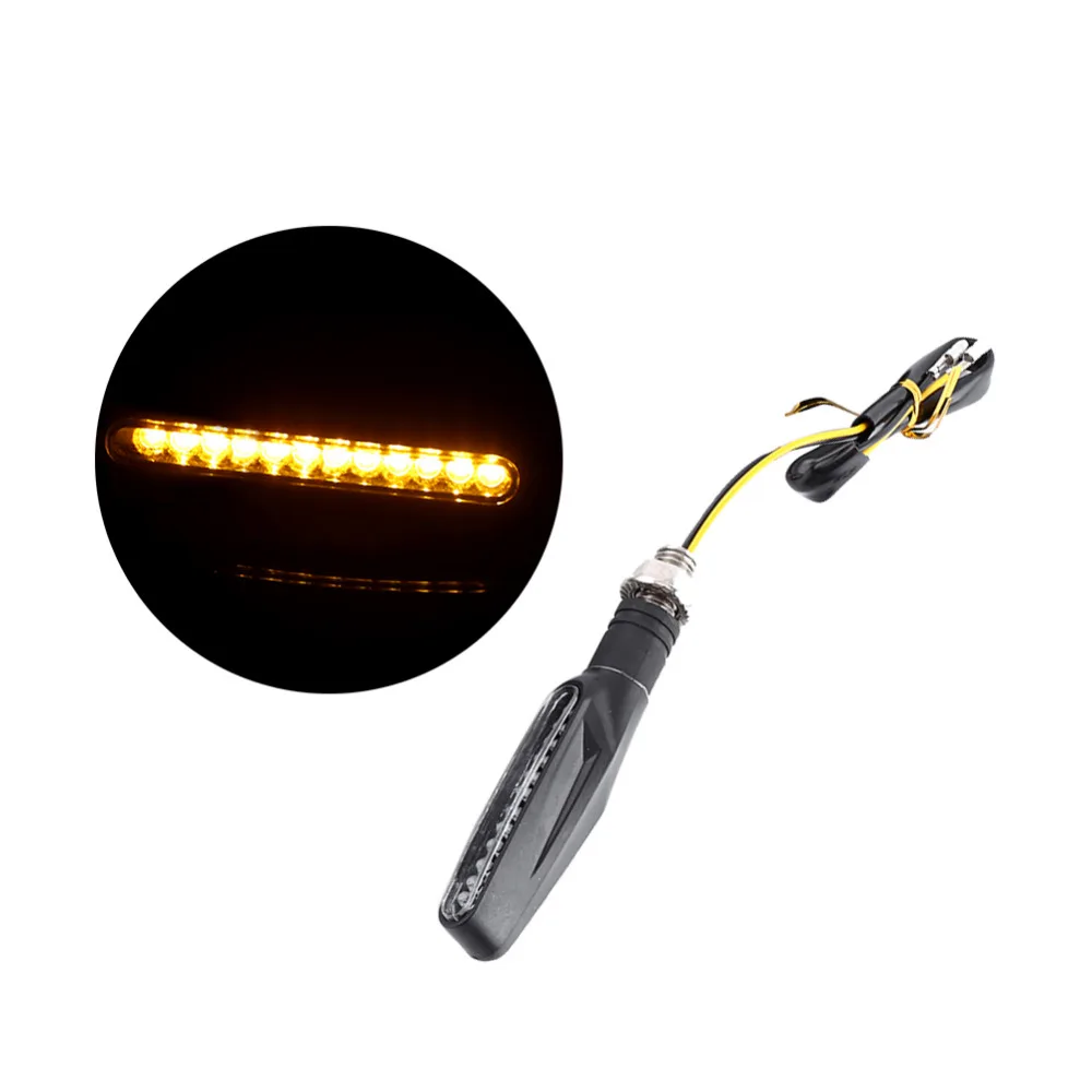 Мотоцикл 4x Универсальный черный мотоцикл 12 LED указатели поворота мигалка