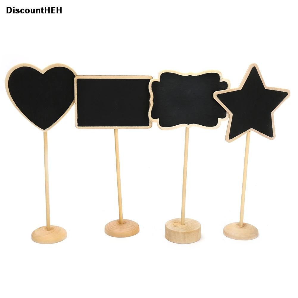

1set Mini Blackboard Chalkboard Wordpad Message Board Holder Clip Stick Stationery Set
