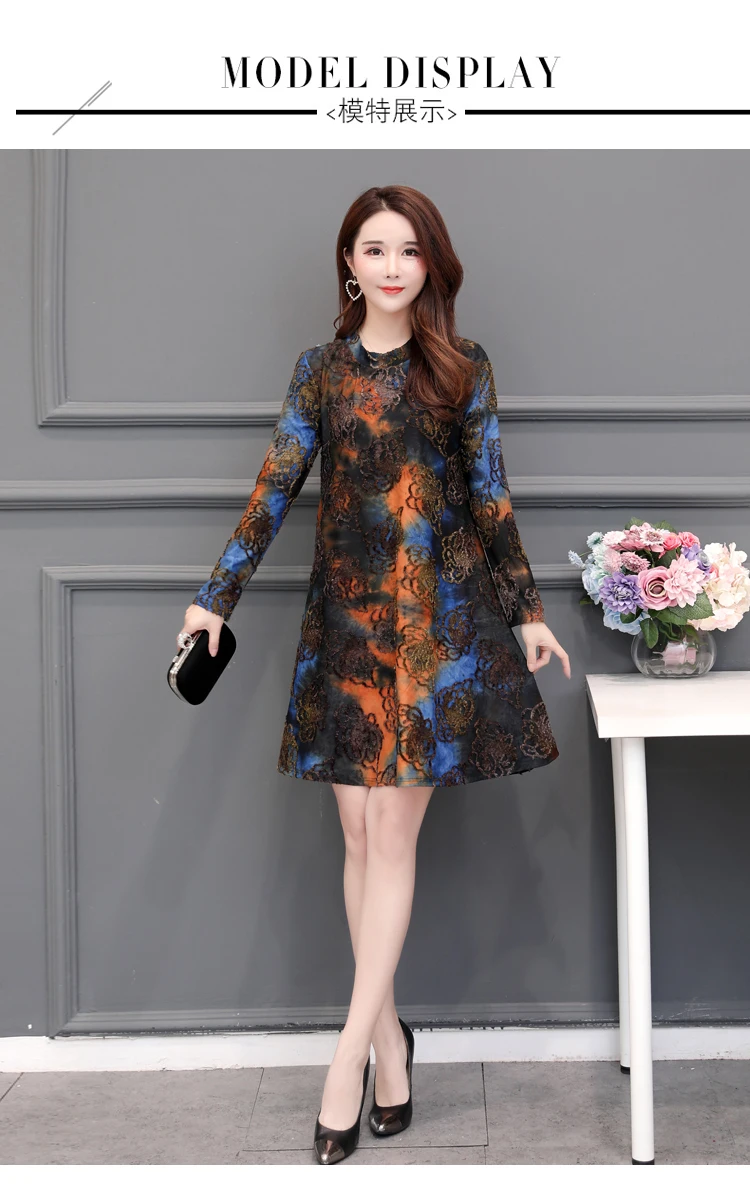 Women Dress Plus Size Long Sleeve Spring Autumn Mom Vintage Shirt Office Formal Dress Women Elegant Casual Robe Femme Dresses5