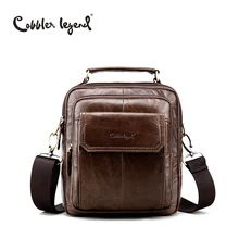 Cobbler Legend Men’s Natural Cowskin Small Travel Bag Man Genuine Leather Vintage Business Messenger Shoulder Bag For Man 812215
