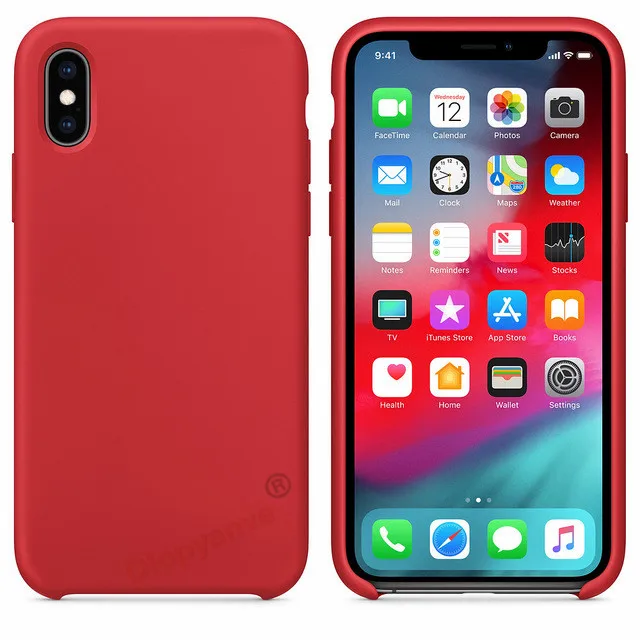 Официальный логотип Стильный силиконовый чехол для Apple Iphone 7 8 6 6 S Plus 5 5S SE чехол для Iphone X XS MAX XR чехол для телефона - Цвет: red