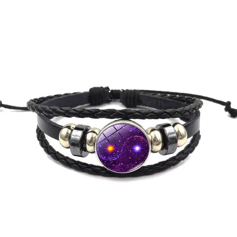 Pulseiras Feminina Bangle Viking Bracelet 2019 New Simple Fashion Men's Beautiful Sky Leather Jewelry Accessories | Украшения и