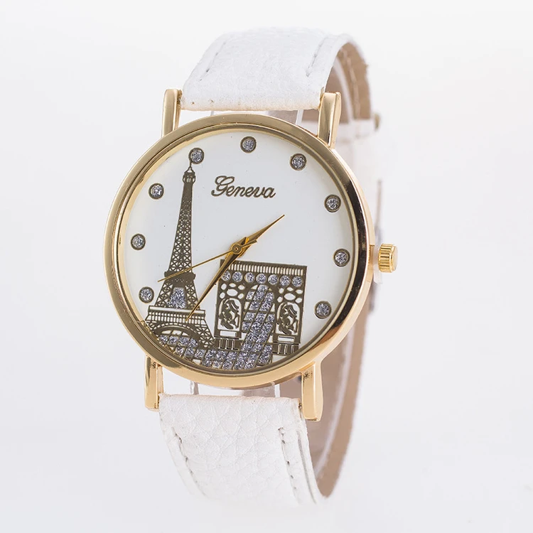 Роскошные женские часы тонкий кожаный со стразами часы Женское платье Кварцевый Для женщин s наручные часы Relojes hombre 2017