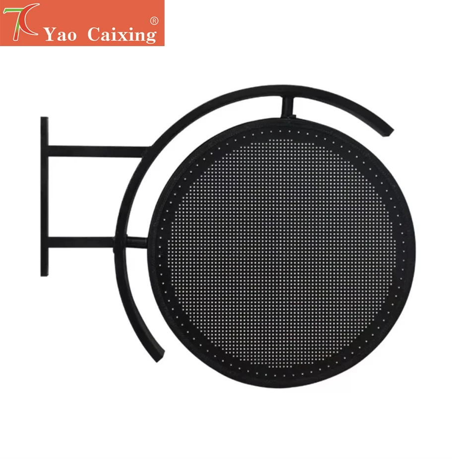 Shipping free two sides led circle logo screen outdoor waterproof  led sign board