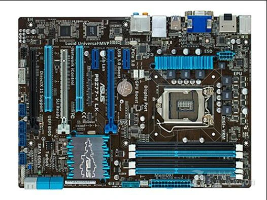 Goedkoop Gebruikt Asus P8Z77 V LK Desktop Moederbord Z77 Socket LGA 1155 i3 i5 i7 DDR3 32G ATX Originele moederborden