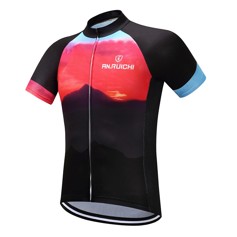 

Men/Women Summer Cycling Jersey Contrast Color with Letter Print Sport Short Sleeve Riding Jerseys Customized/Wholesale Service
