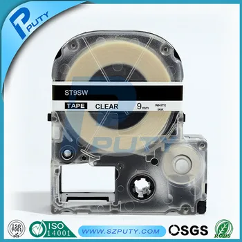 

ST9SW/LC-3TWN Compatible 9mm White on Clear label tape from China Factory
