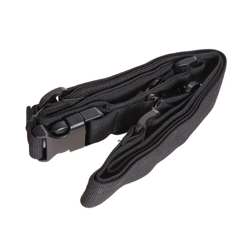 

3 Three Point Rifle Sling Adjustable Bungee Tactical Airsoft Black Gun Strap for Outdoor Survival Airsoft Hunting Outdoor Tools