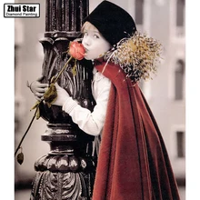 Полный квадратный алмаз 5D DIY Алмазная картина фото на заказ "девушки и розы" 3D вышивка крестиком Мозаика Декор