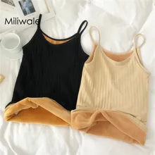 Зимние теплые без рукавов тонкие универсальные Женские Простые кофточки жилет утолщенные бархатные женские классические топы