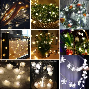 

Remote control 3M 40 LED Garlands LED String Christmas Net Lights Fairy Xmas Party Garden Wedding Decoration Curtain Lights