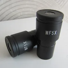 2 шт. WF5X 20 мм широкоугольный окуляр биологического микроскопа объектив для научно-образовательной школы с монтажным размером 23,2 мм