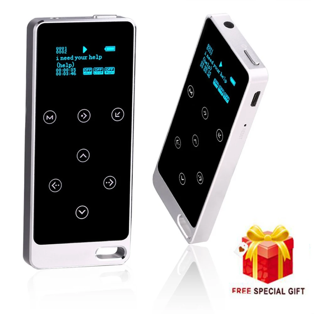 2016 Metal HIFI MP3 Player with 8GB storage and Screen Touch button play 100h high quality