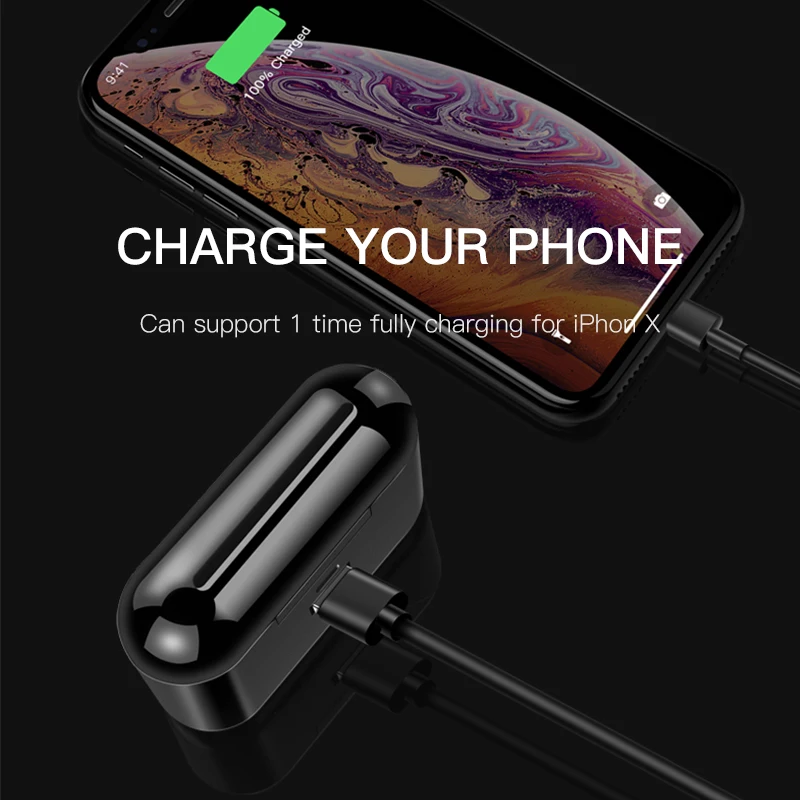 ESVNE IPX5 Waterproof Wireless Headphones Bluetooth Earphone For iphone 11 HiFi Stereo Bluetooth Headset True Wireless Earbuds