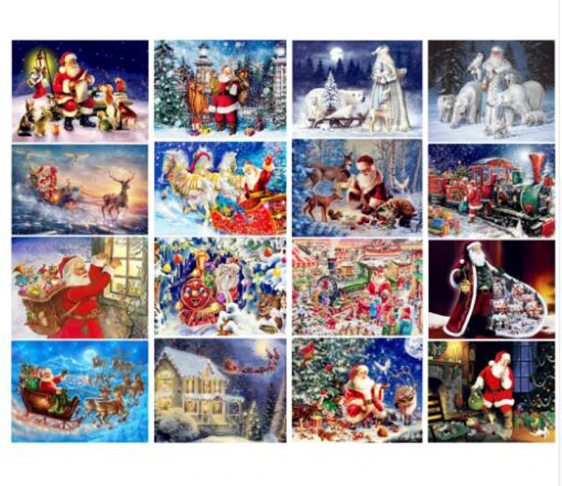 

Full Square drill Rhinestone Cross Stitch Diamond Mosaic 5D DIY Diamond Painting Christmas Santa Claus Embroidery Christmas Gift