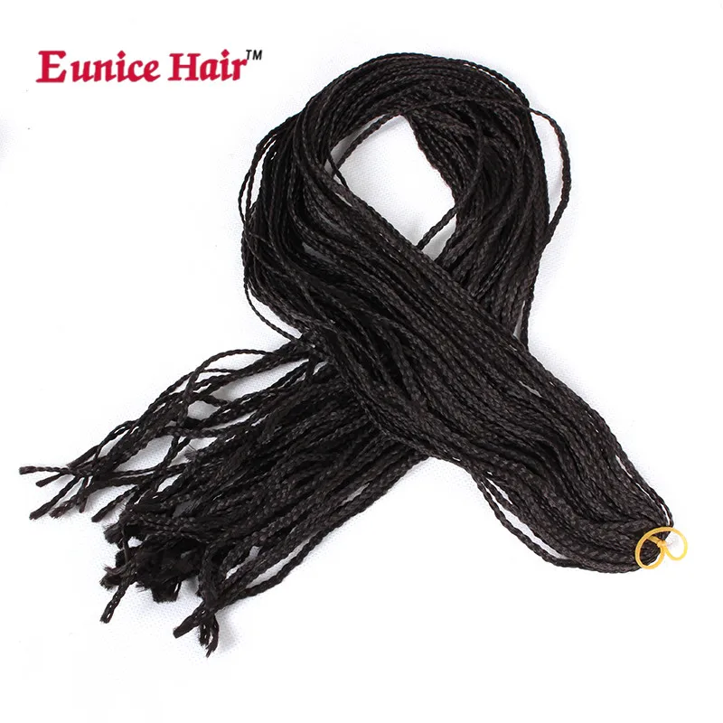 Eunice Box Braid Hair Extensions 28-дюймовые светло-бордовые коричнево-фиолетовые синтетические