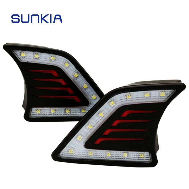  SUNKIA 2Pcs/Set Car Styling LED DRL Daytime Running Light Super Bright Fog Lamp For Toyota Hilux Vi - 32756791752