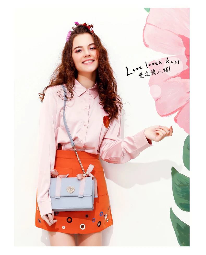 Just star women leather messenger bag 3