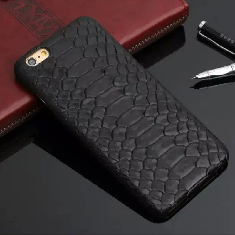 

Solque Real Genuine Leather Case For iPhone 6 6S Plus Luxury Cute 3D Python Skin Snake Phone Cases Ultra Slim Hard Shell Cover