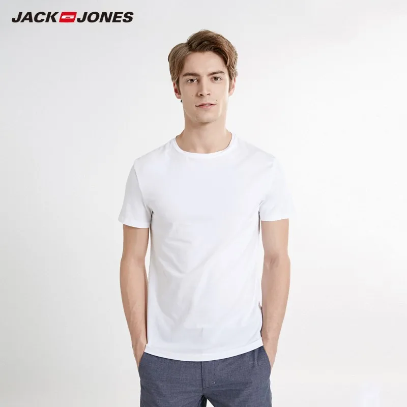Jackjones Muzhskaya Futbolka Elastichnyj Hlopkovyj Top Futbolka Trikotazhnaya Odezhda Dlya Otdyha Dlya Muzhchin 219191502 Futbolki Aliexpress