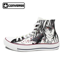Men Women Converse All Star Canvas Shoes Vampire Knight Kaname Kuran Design Hand Painted Shoes High
