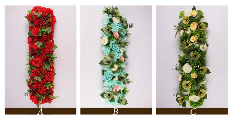 Flone Artificial Silk Fake Flowers 100cm Wedding Rose Flowers Row Wedding Scene Layout Flower Road Wall Arch Door Decoration (5)