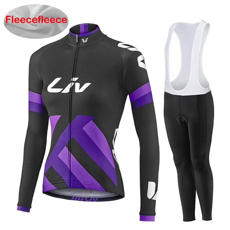

Team LIV woman winter thermal fleece cycling jersey Ropa Ciclismo long sleeve racing bike cloth MTB Bicycle maillot