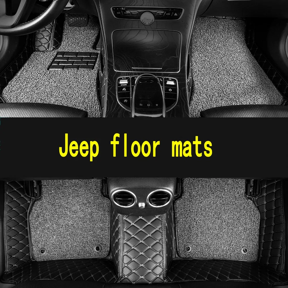 Custom car floor mats for Jeep Grand Cherokee Wrangler Patriot Compass commander accessories auto Stickers |