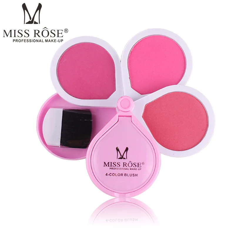 

MISS ROSE Makeup Cheek Blush Powder 4 Color blusher different color Powder pressed Foundation Face Makeup Blusher