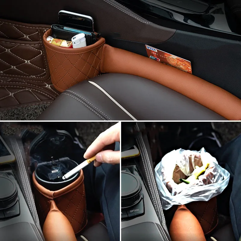 Auto Car Seat Side Pocket,Console Side Pocket,Car Pocket Organizer with Coin Holder 2 USB Ports Seat Gap Filler for Cellphones,Keys,Cards,Wallet BG